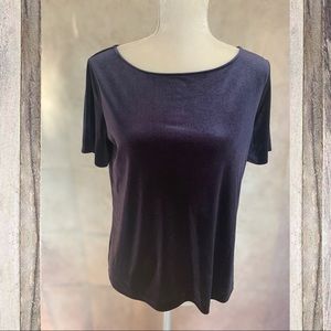 Ann Taylor Purple Velvet Top Size S